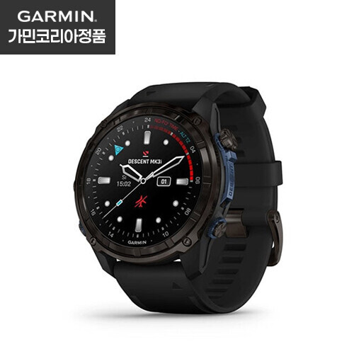 물이좋다,★퀵핏밴드증정 [가민/GARMIN] Descent Mk3i 51mm (디센트 MK3i 51mm) 카본 그레이 DLC 티타늄, 블랙 실리콘 밴드